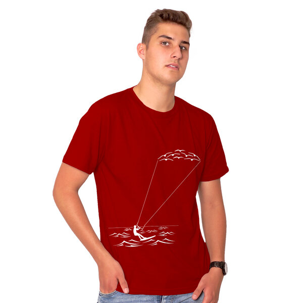 HANDGEDRUCKT "Kitesurfing" Männer T-Shirt von HANDGEDRUCKT