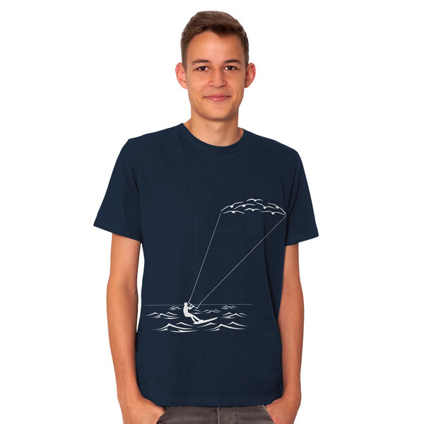 HANDGEDRUCKT "Kitesurfing" Männer T-Shirt von HANDGEDRUCKT