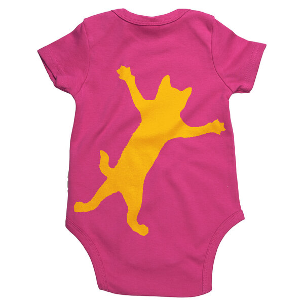 HANDGEDRUCKT "Klammerkatze" Baby Body von HANDGEDRUCKT