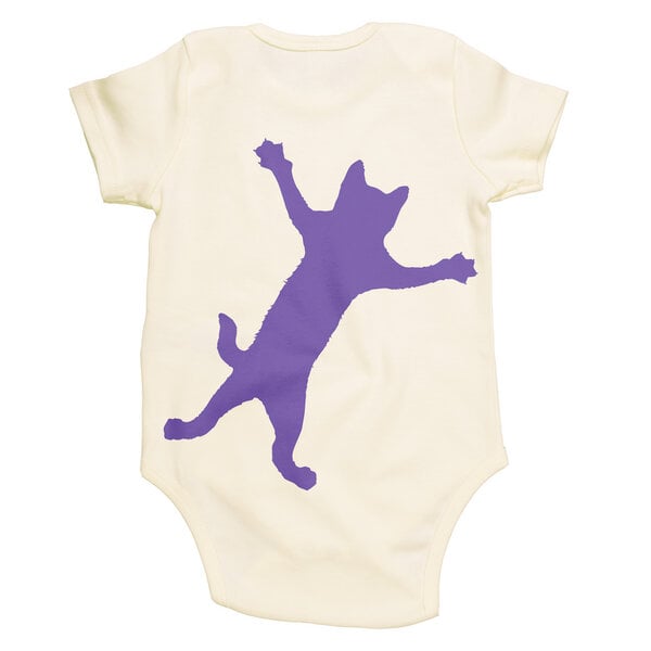 HANDGEDRUCKT "Klammerkatze" Baby Body von HANDGEDRUCKT