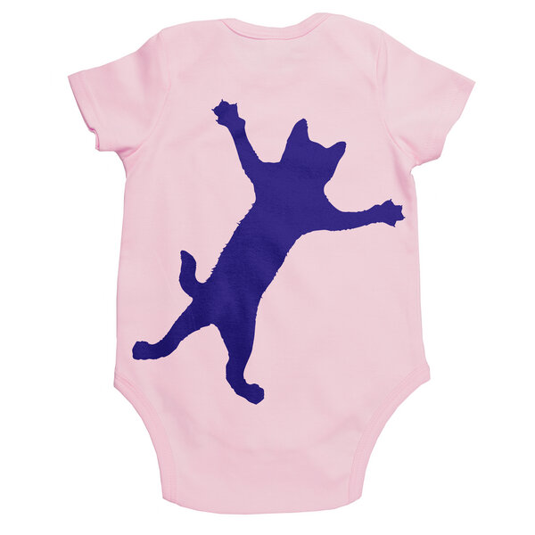 HANDGEDRUCKT "Klammerkatze" Baby Body von HANDGEDRUCKT