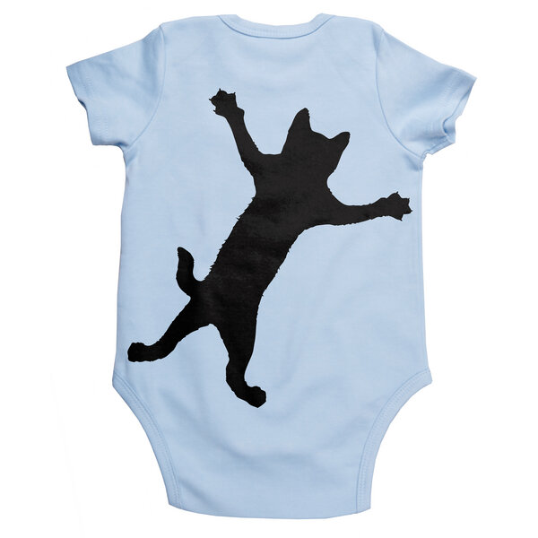 HANDGEDRUCKT "Klammerkatze" Baby Body von HANDGEDRUCKT