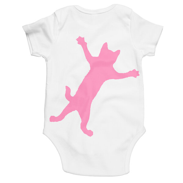 HANDGEDRUCKT "Klammerkatze" Baby Body von HANDGEDRUCKT