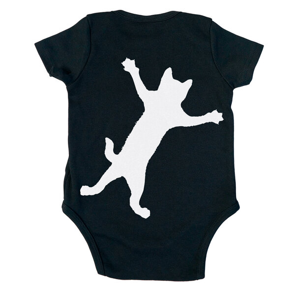 HANDGEDRUCKT "Klammerkatze" Baby Body von HANDGEDRUCKT