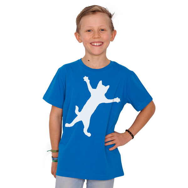 HANDGEDRUCKT "Klammerkatze" Unisex Kinder T-Shirt von HANDGEDRUCKT