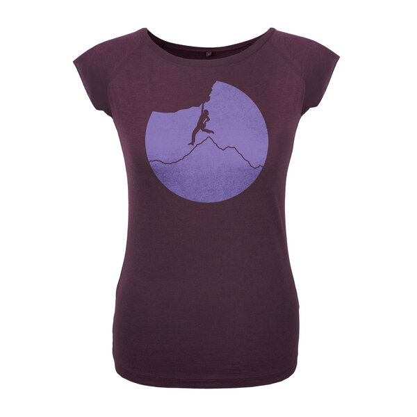 HANDGEDRUCKT "Klettern" Bamboo Frauen T-Shirt von HANDGEDRUCKT