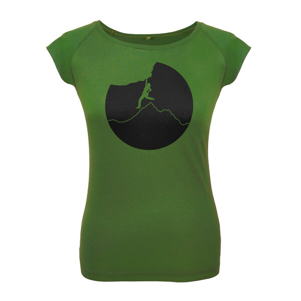 HANDGEDRUCKT "Klettern" Bamboo Frauen T-Shirt von HANDGEDRUCKT