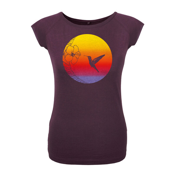 HANDGEDRUCKT "Kolibri" Bamboo Frauen T-Shirt von HANDGEDRUCKT