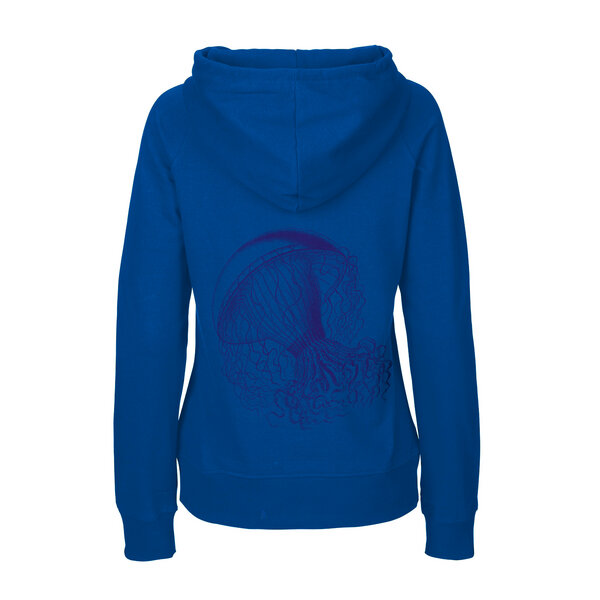 HANDGEDRUCKT "Medusa" Frauen HOODY aus reiner Biobaumwolle (kbA) von HANDGEDRUCKT