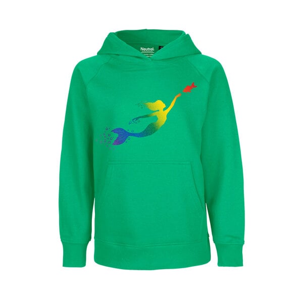 HANDGEDRUCKT "Meerjungfrau" Kinder-Hoody von HANDGEDRUCKT