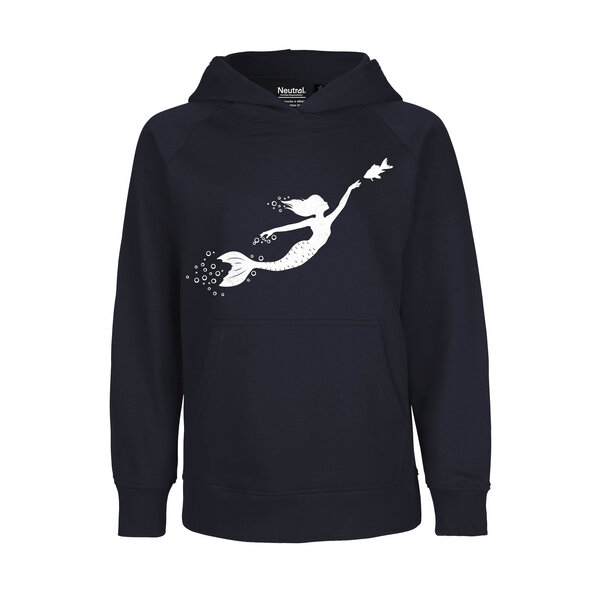 HANDGEDRUCKT "Meerjungfrau" Kinder-Hoody von HANDGEDRUCKT