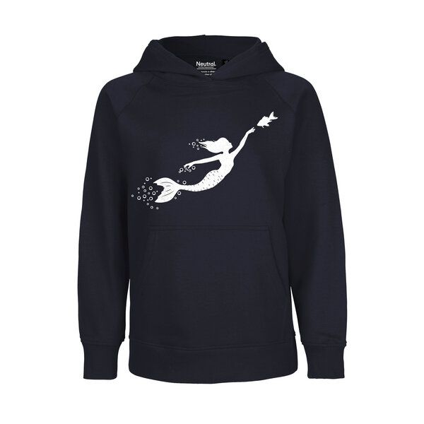 HANDGEDRUCKT "Meerjungfrau" Kinder-Hoody von HANDGEDRUCKT