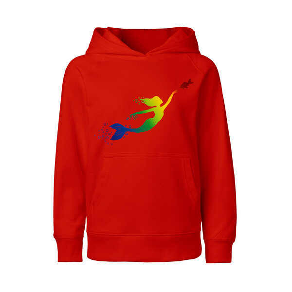 HANDGEDRUCKT "Meerjungfrau" Kinder-Hoody von HANDGEDRUCKT