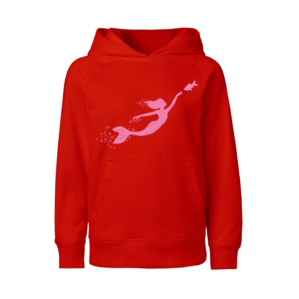 HANDGEDRUCKT "Meerjungfrau" Kinder-Hoody von HANDGEDRUCKT