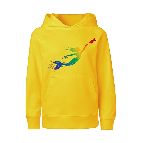 HANDGEDRUCKT "Meerjungfrau" Kinder-Hoody von HANDGEDRUCKT