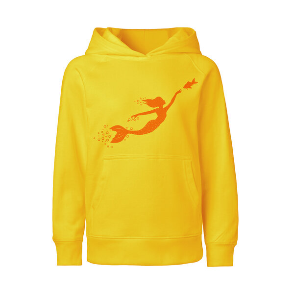 HANDGEDRUCKT "Meerjungfrau" Kinder-Hoody von HANDGEDRUCKT