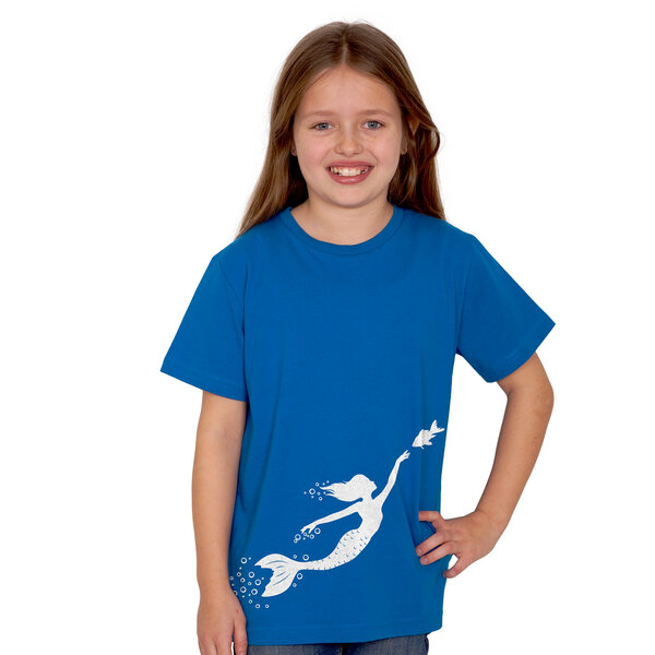 HANDGEDRUCKT "Meerjungfrau" Unisex Kinder T-Shirt von HANDGEDRUCKT