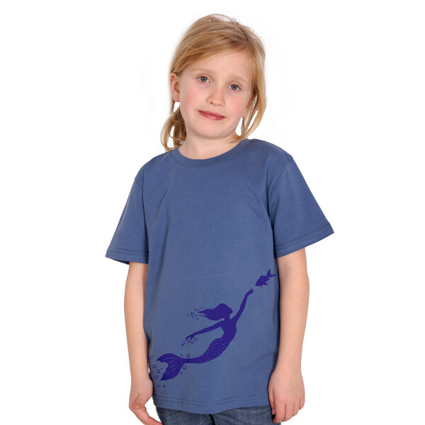 HANDGEDRUCKT "Meerjungfrau" Unisex Kinder T-Shirt von HANDGEDRUCKT