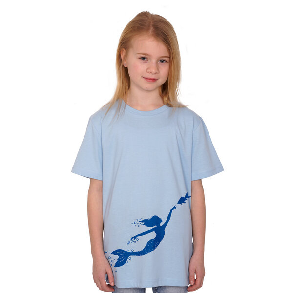 HANDGEDRUCKT "Meerjungfrau" Unisex Kinder T-Shirt von HANDGEDRUCKT