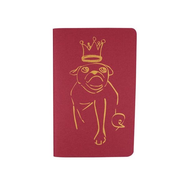 HANDGEDRUCKT "Mops" Notizhefte ca. DIN A6 von HANDGEDRUCKT