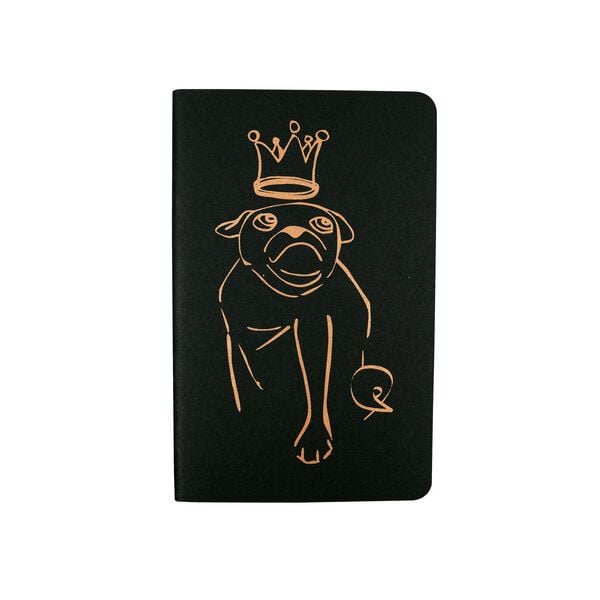 HANDGEDRUCKT "Mops" Notizhefte ca. DIN A6 von HANDGEDRUCKT