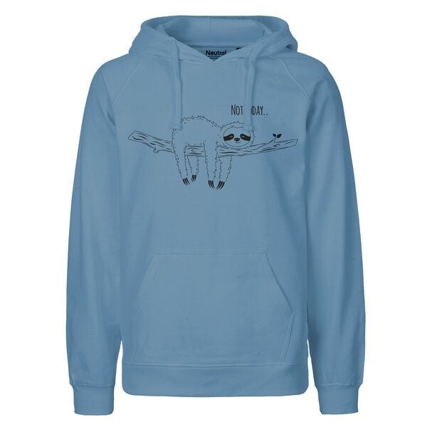 HANDGEDRUCKT "Not Today..." Männer Hoody aus reiner Biobaumwolle (kbA) von HANDGEDRUCKT