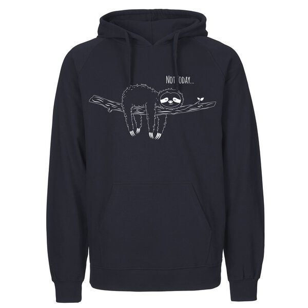 HANDGEDRUCKT "Not Today..." Männer Hoody aus reiner Biobaumwolle (kbA) von HANDGEDRUCKT