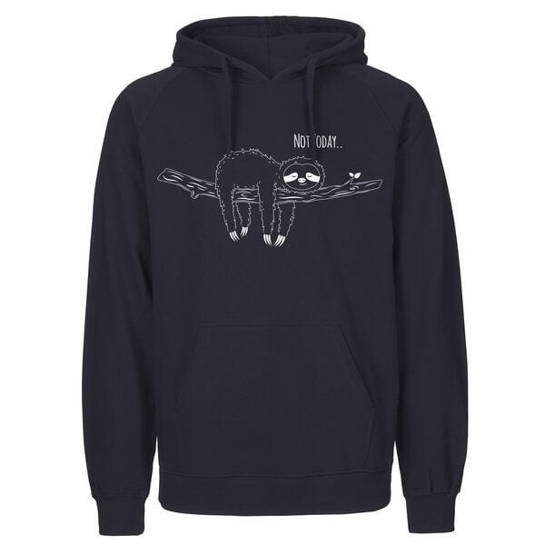 HANDGEDRUCKT "Not Today..." Männer Hoody aus reiner Biobaumwolle (kbA) von HANDGEDRUCKT