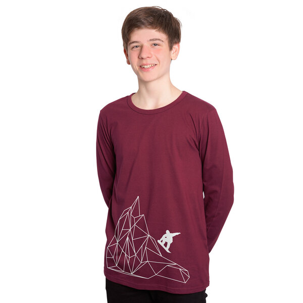 HANDGEDRUCKT "Origamipiste" Männer Longsleeve von HANDGEDRUCKT