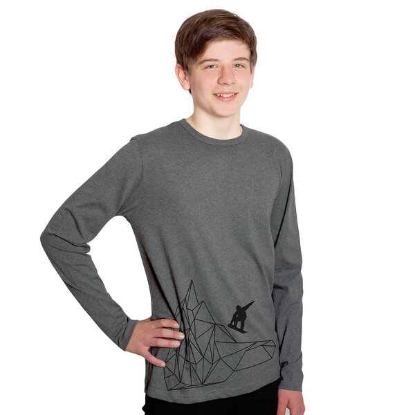 HANDGEDRUCKT "Origamipiste" Männer Longsleeve von HANDGEDRUCKT