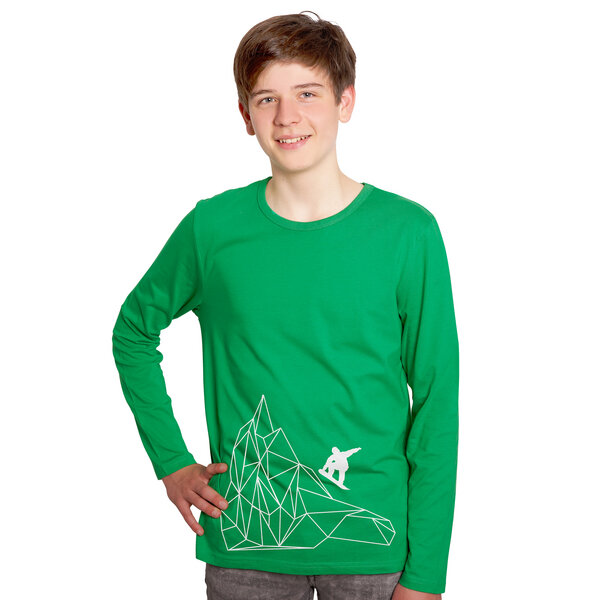 HANDGEDRUCKT "Origamipiste" Männer Longsleeve von HANDGEDRUCKT