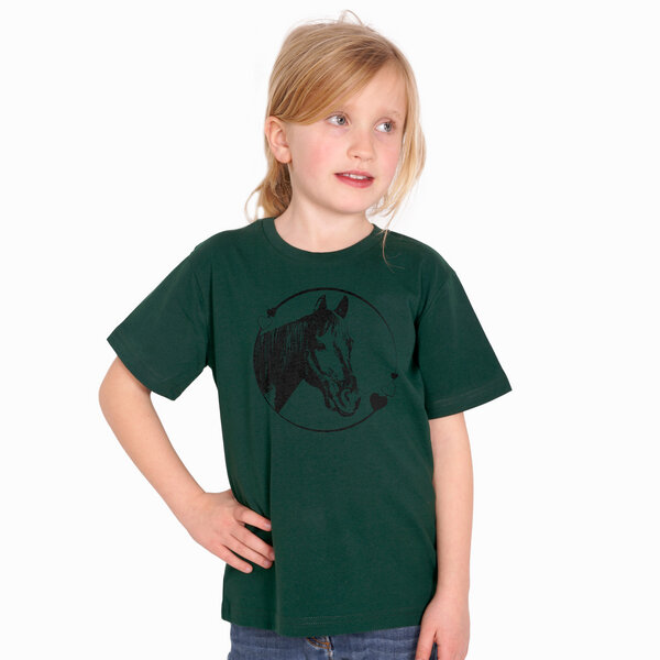 HANDGEDRUCKT "Pferdeliebe" Unisex Kinder T-Shirt von HANDGEDRUCKT