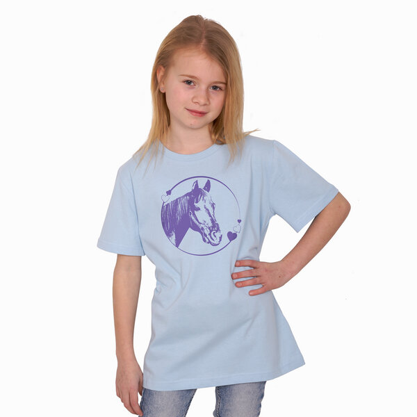 HANDGEDRUCKT "Pferdeliebe" Unisex Kinder T-Shirt von HANDGEDRUCKT