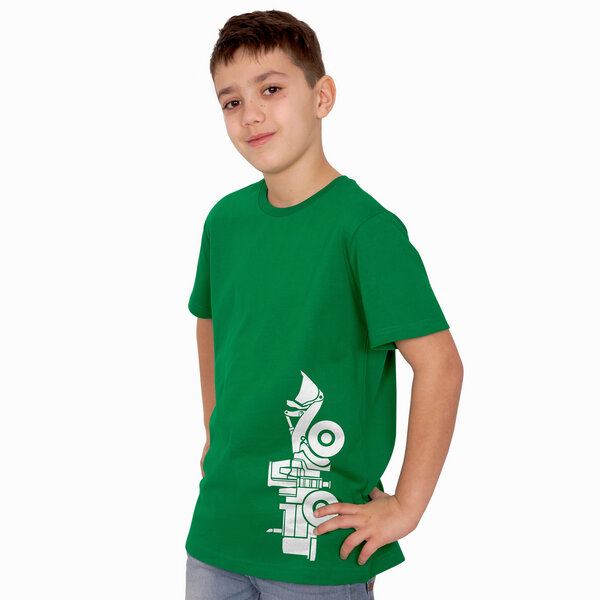 HANDGEDRUCKT "Radlader 02" Kinder-T-Shirt von HANDGEDRUCKT