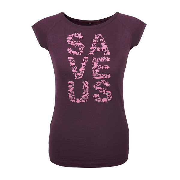 HANDGEDRUCKT "Save us" Bamboo Frauen T-Shirt von HANDGEDRUCKT