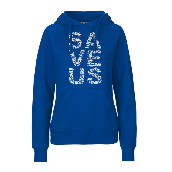 HANDGEDRUCKT "Save us" Frauen HOODY aus reiner Biobaumwolle (kbA) von HANDGEDRUCKT