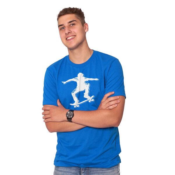 HANDGEDRUCKT "Skater" Männer T-Shirt von EarthPositive von HANDGEDRUCKT