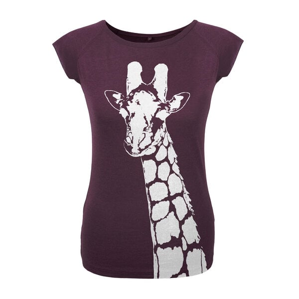 HANDGEDRUCKT "Stefanie la Girafe" Bamboo Frauen T-Shirt von HANDGEDRUCKT