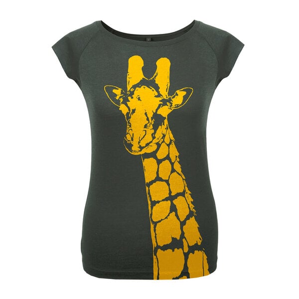 HANDGEDRUCKT "Stefanie la Girafe" Bamboo Frauen T-Shirt von HANDGEDRUCKT