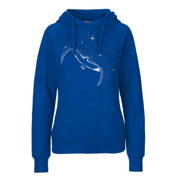 HANDGEDRUCKT "Sternstunde" Frauen Hoody aus reiner Biobaumwolle (kbA) von HANDGEDRUCKT