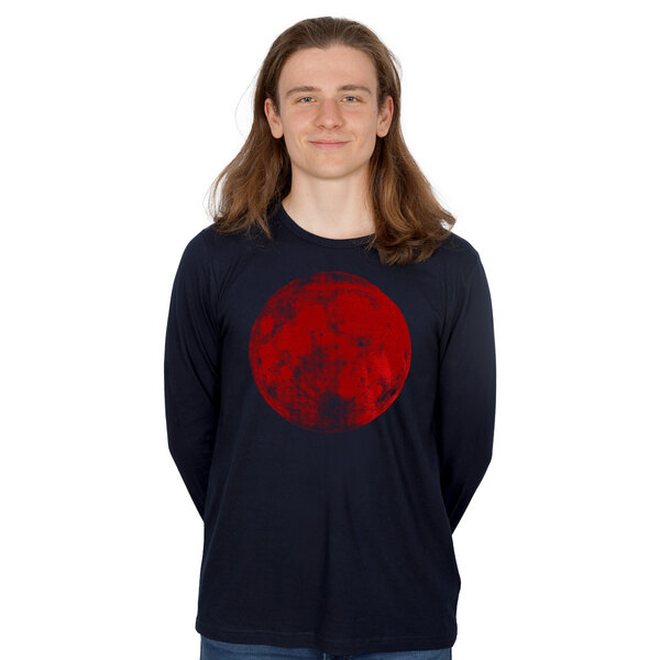 HANDGEDRUCKT "Supermond" Männer Longsleeve von HANDGEDRUCKT