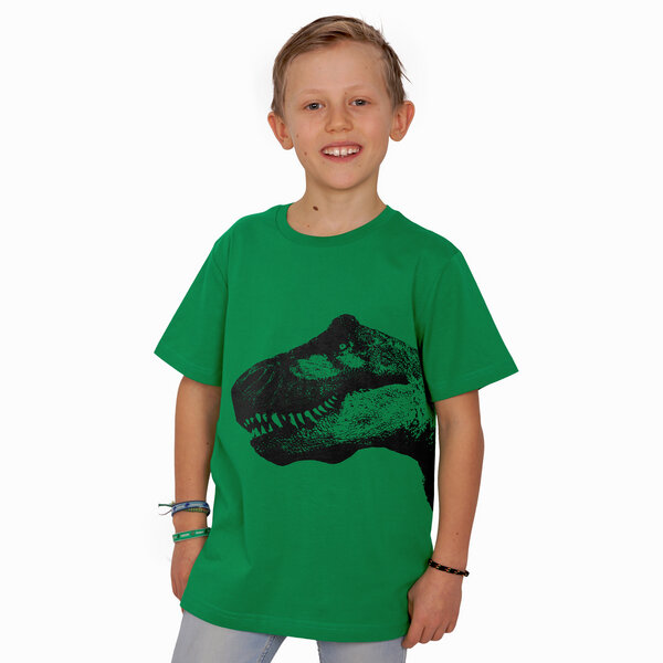 HANDGEDRUCKT "T-Rex" Kinder T-Shirt reine Bio Baumwolle (kbA) von HANDGEDRUCKT