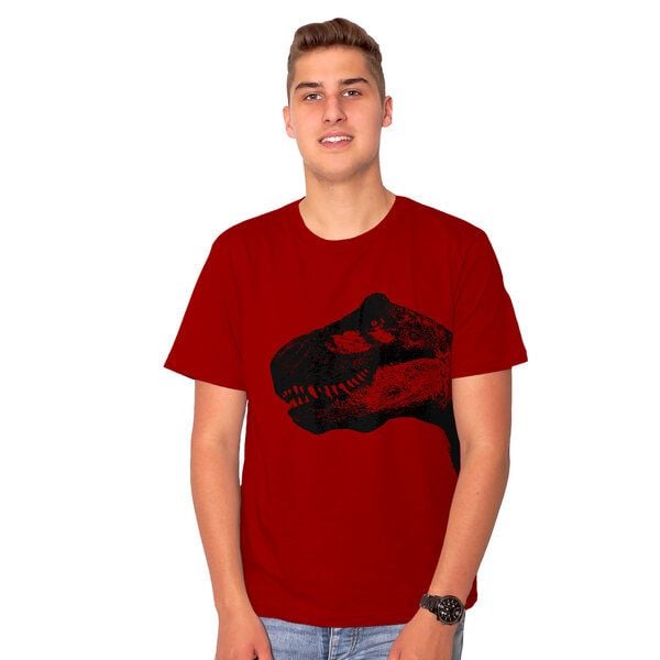 HANDGEDRUCKT "T-Rex" Männer T-Shirt reine Biobaumwolle (kbA) von HANDGEDRUCKT