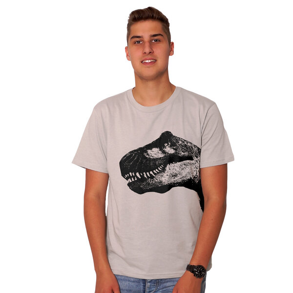 HANDGEDRUCKT "T-Rex" Männer T-Shirt reine Biobaumwolle (kbA) von HANDGEDRUCKT