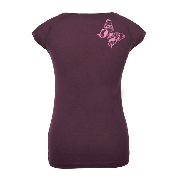 HANDGEDRUCKT "Tagpfauenauge01" Bamboo Frauen T-Shirt von HANDGEDRUCKT