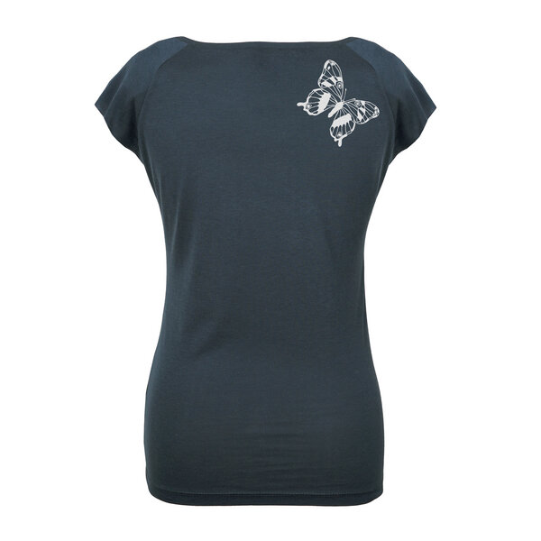 HANDGEDRUCKT "Tagpfauenauge01" Bamboo Frauen T-Shirt von HANDGEDRUCKT