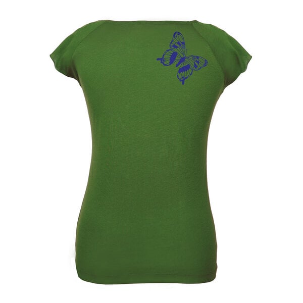 HANDGEDRUCKT "Tagpfauenauge01" Bamboo Frauen T-Shirt von HANDGEDRUCKT