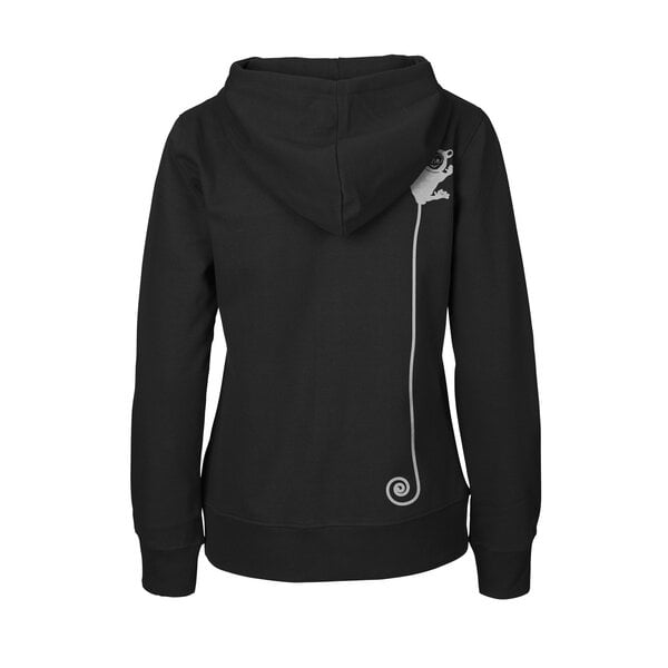 HANDGEDRUCKT "Teeny Weeny Goblin" Frauen Zip-HOODY aus reiner Biobaumwolle (kbA) von HANDGEDRUCKT