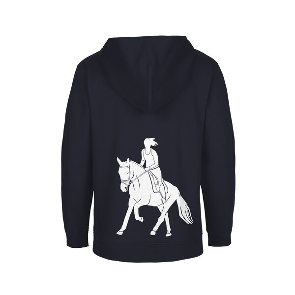 HANDGEDRUCKT Unisex Kinder Zip Up Hoody "Galopp" von HANDGEDRUCKT