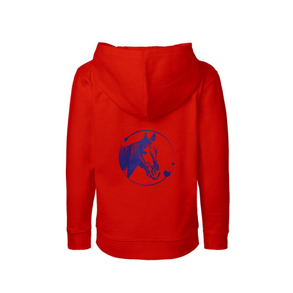 HANDGEDRUCKT Unisex Kinder Zip Up Hoody "Pferdeliebe" von HANDGEDRUCKT